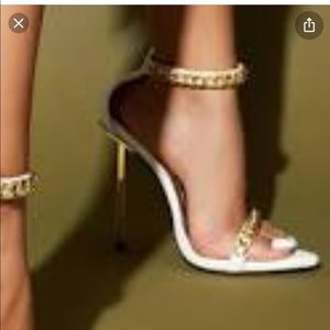 MONACO SANDAL WHITE Jessica Rich size 41 worn once at a photo shoot